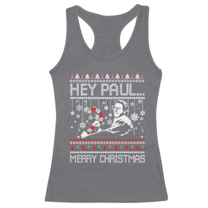 Funny Christmas Psycho Racerback Tank Top Hey Paul Merry Christmas Serrial Killer Movie TS11 Charcoal Print Your Wear