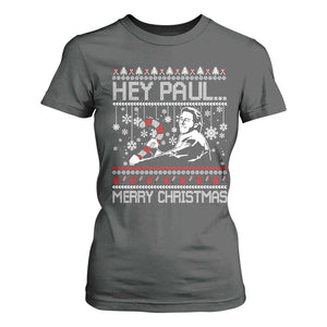 Funny Christmas Psycho T Shirt For Women Hey Paul Merry Christmas Serrial Killer Movie TS11 Dark Heather Print Your Wear