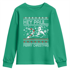 Funny Christmas Psycho Youth Sweatshirt Hey Paul Merry Christmas Serrial Killer Movie TS11 Irish Green Print Your Wear