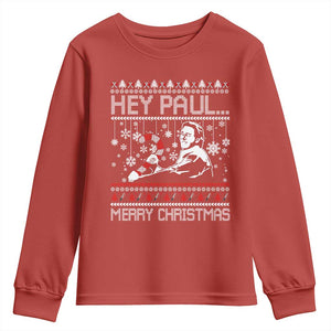 Funny Christmas Psycho Youth Sweatshirt Hey Paul Merry Christmas Serrial Killer Movie TS11 Red Print Your Wear