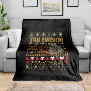 Tax Evasion Lobster Christmas Throw Blanket Funny Sarcasm Oddly Specific Meme TS11 Print Your Wear