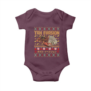 Tax Evasion Lobster Christmas Baby Onesie Funny Sarcasm Oddly Specific Meme TS11 Maroon Print Your Wear