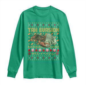 Tax Evasion Lobster Christmas Long Sleeve Shirt Funny Sarcasm Oddly Specific Meme TS11 Irish Green Print Your Wear