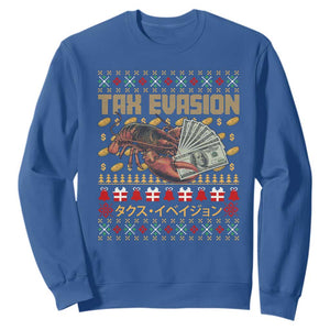 Tax Evasion Lobster Christmas Sweatshirt Funny Sarcasm Oddly Specific Meme TS11 Royal Blue Print Your Wear