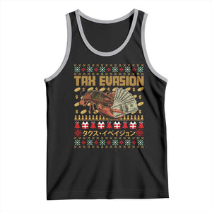 Tax Evasion Lobster Christmas Tank Top Funny Sarcasm Oddly Specific Meme TS11 Black Athletic Heather Print Your Wear