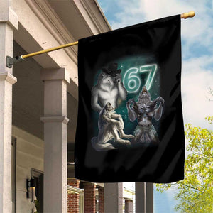 Funny 67 Alpha Wolf Garden Flag Cringe Werewolf Howling Six Seven Meme TS11 Print Your Wear