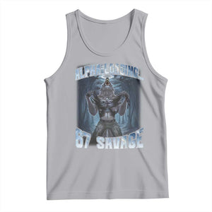 Funny 67 Alpha Wolf Tank Top Alpha Loading 67 Savage Six Seven Gen Z Meme TS11 Athletic Heather Print Your Wear
