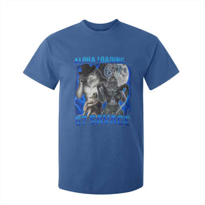 Funny Six Seven Alpha Wolf T Shirt For Kid Alpha Loading 67 Savage Wolves Moon Meme TS11 Royal Blue Print Your Wear