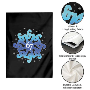 Funny 67 Christmas Snowflake Garden Flag Six Seven Meme Xmas TS11 Print Your Wear