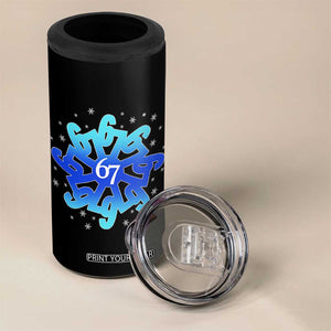Funny 67 Christmas Snowflake 4 in 1 Can Cooler Tumbler Six Seven Meme Xmas TS11 Print Your Wear