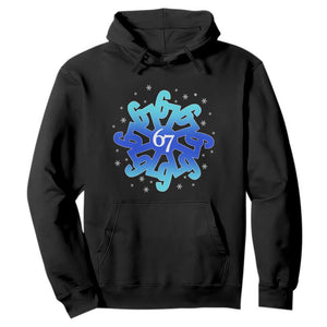 Funny 67 Christmas Snowflake Hoodie Six Seven Meme Xmas TS11 Black Print Your Wear