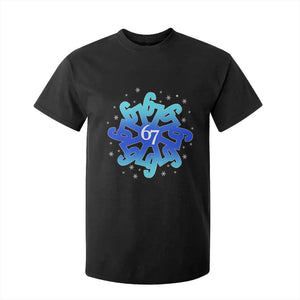 Funny 67 Christmas Snowflake T Shirt For Kid Six Seven Meme Xmas TS11 Black Print Your Wear