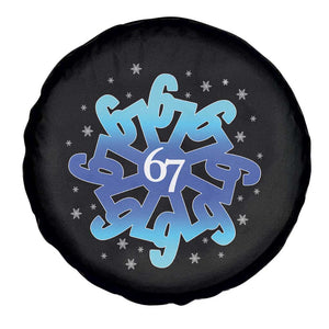 Funny 67 Christmas Snowflake Spare Tire Cover Six Seven Meme Xmas TS11 Print Your Wear