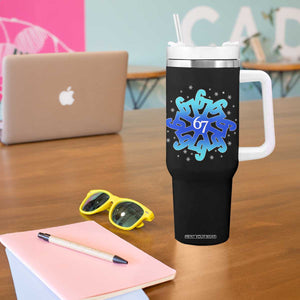 Funny 67 Christmas Snowflake Tumbler With Handle Six Seven Meme Xmas TS11 Print Your Wear