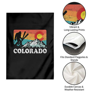 Funny Colorado Skiing Bigfoot Snow Mountain Winter Sport Garden Flag TS11 Print Your Wear