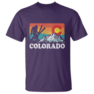 Funny Colorado Skiing Bigfoot Snow Mountain Winter Sport T Shirt TS11 Purple Print Your Wear