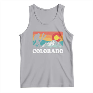 Funny Colorado Skiing Bigfoot Snow Mountain Winter Sport Tank Top TS11 Athletic Heather Print Your Wear