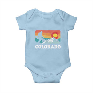 Funny Colorado Snowboarding Bigfoot Mountain Winter Sport Baby Onesie TS11 Light Blue Print Your Wear