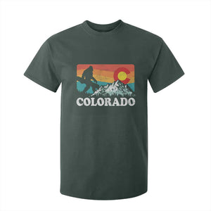 Funny Colorado Snowboarding Bigfoot Mountain Winter Sport T Shirt For Kid TS11 Dark Forest Green Print Your Wear