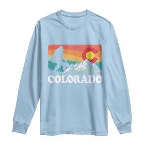 Funny Colorado Snowboarding Bigfoot Mountain Winter Sport Long Sleeve Shirt TS11 Light Blue Print Your Wear