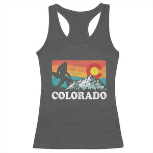 Funny Colorado Snowboarding Bigfoot Mountain Winter Sport Racerback Tank Top TS11 Dark Heather Print Your Wear
