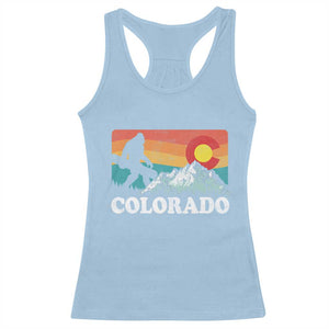 Funny Colorado Snowboarding Bigfoot Mountain Winter Sport Racerback Tank Top TS11 Light Blue Print Your Wear