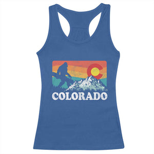 Funny Colorado Snowboarding Bigfoot Mountain Winter Sport Racerback Tank Top TS11 Royal Blue Print Your Wear