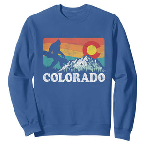 Funny Colorado Snowboarding Bigfoot Mountain Winter Sport Sweatshirt TS11 Royal Blue Print Your Wear