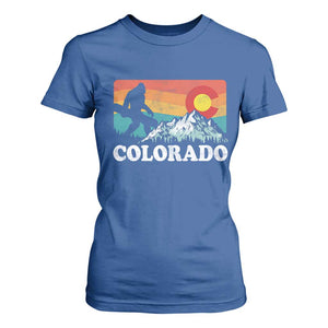Funny Colorado Snowboarding Bigfoot Mountain Winter Sport T Shirt For Women TS11 Royal Blue Print Your Wear