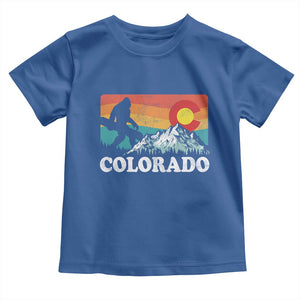 Funny Colorado Snowboarding Bigfoot Mountain Winter Sport Toddler T Shirt TS11 Royal Blue Print Your Wear