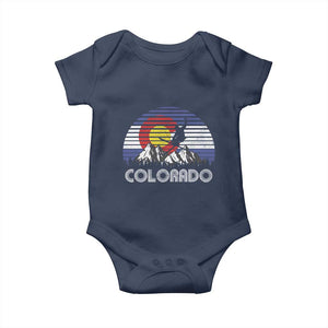 Ski Skiing Colorado Snow Mountain Winter Sport Baby Onesie TS11 Navy Print Your Wear