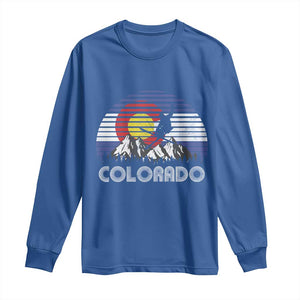 Ski Skiing Colorado Snow Mountain Winter Sport Long Sleeve Shirt TS11 Royal Blue Print Your Wear