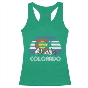 Ski Skiing Colorado Snow Mountain Winter Sport Racerback Tank Top TS11 Irish Green Print Your Wear