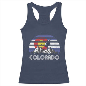 Ski Skiing Colorado Snow Mountain Winter Sport Racerback Tank Top TS11 Navy Print Your Wear
