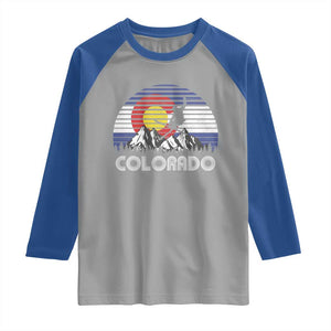Ski Skiing Colorado Snow Mountain Winter Sport Raglan Shirt TS11 Sport Gray Royal Print Your Wear