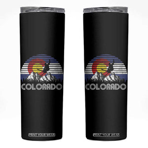 Ski Skiing Colorado Snow Mountain Winter Sport Skinny Tumbler TS11 Black Print Your Wear