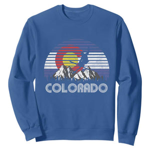 Ski Skiing Colorado Snow Mountain Winter Sport Sweatshirt TS11 Royal Blue Print Your Wear