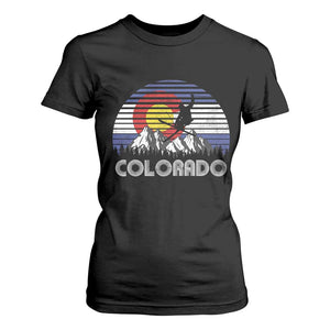 Ski Skiing Colorado Snow Mountain Winter Sport T Shirt For Women TS11 Black Print Your Wear