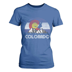 Ski Skiing Colorado Snow Mountain Winter Sport T Shirt For Women TS11 Royal Blue Print Your Wear