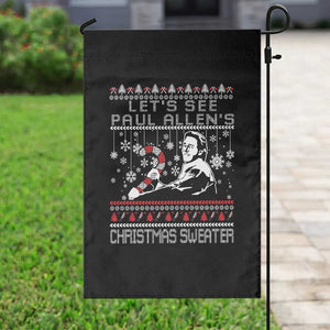 Funny Christmas Psycho Garden Flag Lets See Paul Allens Christmas Sweater Serrial Killer Movie TS11 Print Your Wear