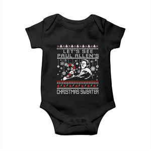 Funny Christmas Psycho Baby Onesie Lets See Paul Allens Christmas Sweater Serrial Killer Movie TS11 Black Print Your Wear