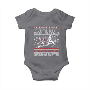 Funny Christmas Psycho Baby Onesie Lets See Paul Allens Christmas Sweater Serrial Killer Movie TS11 Charcoal Print Your Wear