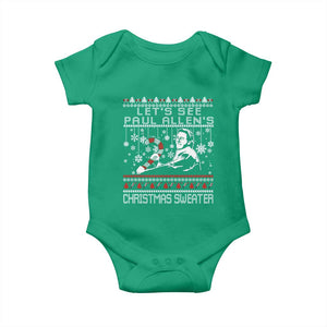 Funny Christmas Psycho Baby Onesie Lets See Paul Allens Christmas Sweater Serrial Killer Movie TS11 Irish Green Print Your Wear