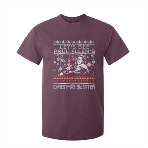 Funny Christmas Psycho T Shirt For Kid Lets See Paul Allens Christmas Sweater Serrial Killer Movie TS11 Maroon Print Your Wear