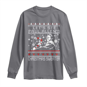 Funny Christmas Psycho Long Sleeve Shirt Lets See Paul Allens Christmas Sweater Serrial Killer Movie TS11 Charcoal Print Your Wear