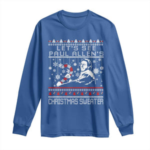 Funny Christmas Psycho Long Sleeve Shirt Lets See Paul Allens Christmas Sweater Serrial Killer Movie TS11 Royal Blue Print Your Wear