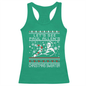 Funny Christmas Psycho Racerback Tank Top Lets See Paul Allens Christmas Sweater Serrial Killer Movie TS11 Irish Green Print Your Wear