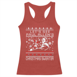 Funny Christmas Psycho Racerback Tank Top Lets See Paul Allens Christmas Sweater Serrial Killer Movie TS11 Red Print Your Wear