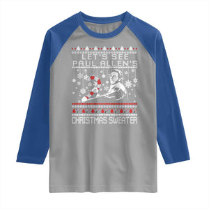 Funny Christmas Psycho Raglan Shirt Lets See Paul Allens Christmas Sweater Serrial Killer Movie TS11 Sport Gray Royal Print Your Wear
