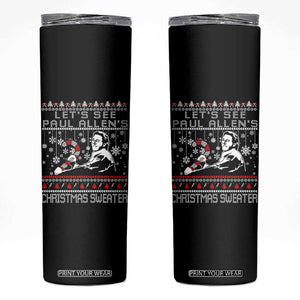 Funny Christmas Psycho Skinny Tumbler Lets See Paul Allens Christmas Sweater Serrial Killer Movie TS11 Black Print Your Wear